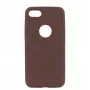 Capa Tellur fina em pele sintética para iPhone 8 — castanho