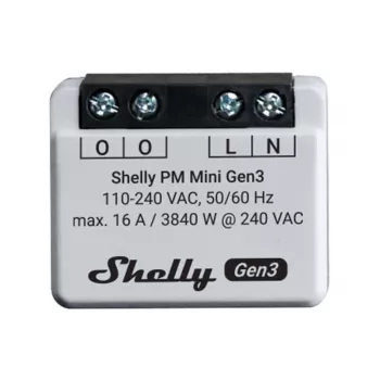 Interruptor inteligente Shelly PM Mini Gen3 1P Wireless 110-240V