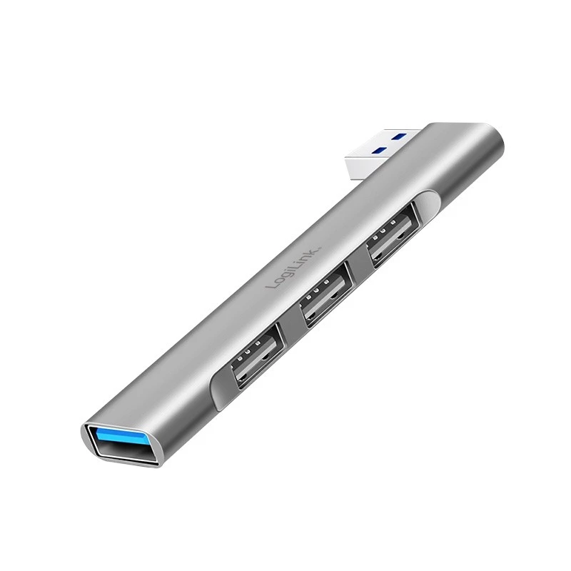 Hub LogiLink USB 3.2 Gen1 4 portas USB-A 1x USB3.0 AF 3x USB2.0 AF UA0436