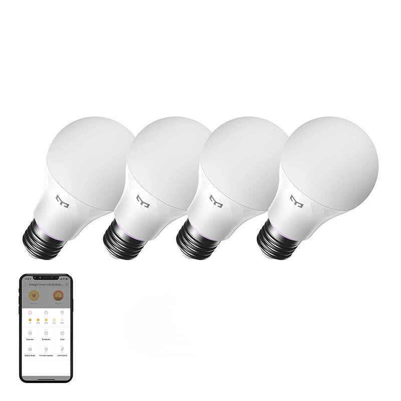 Lâmpada inteligente YEELIGHT W4 Wi-Fi/Bluetooth E27 regulável (YLQPD-0012) 4 unid.