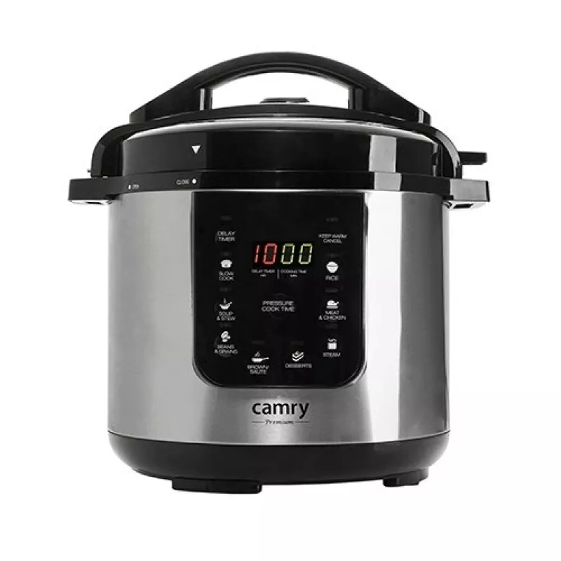 Panela elétrica multifunções Camry CR 6409 6 L 1000 W preto, aço inoxidável