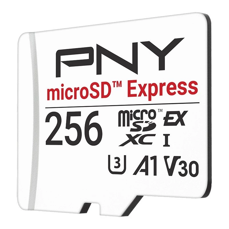Cartão de memória MicroSDXC PNY microSD Express 256 GB UHS‑I leitura 890 MB/s escrita 750 MB/s U3 V30