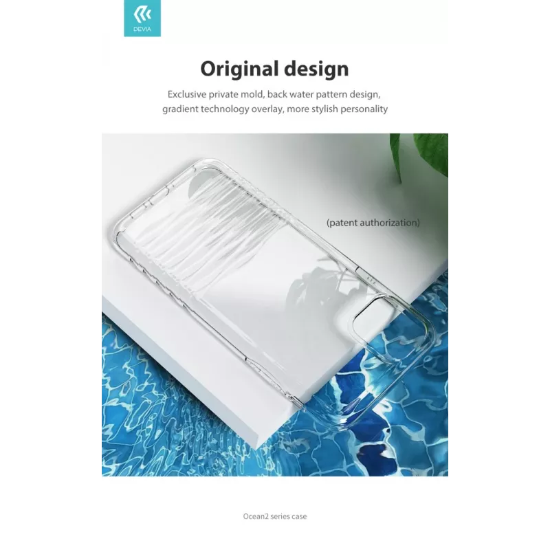 Capa para smartphone Devia Ocean2 Serie para iPhone 11 Pro Max, transparente, cobertura protetora transparente