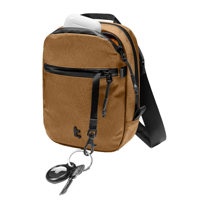Bolsa de viagem Tomtoc Aviator-T37 com alça de ombro, tecido X-Pac, castanho