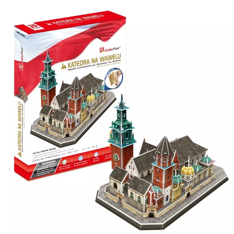 Puzzle 3D cubicfun Catedral de Wawel – 101 peças, kit de montagem