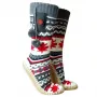 Glovii GOBM pantufas botas mulher cinzento, vermelho, branco