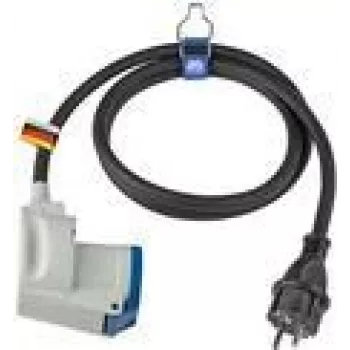 Cabo adaptador de alimentação AS Schwabe 61483 ficha Schuko para tomada angular CEE 230V 16A