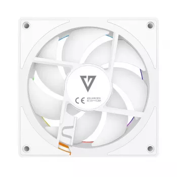 Ventoinha para caixa MODECOM VOLCANO LOOP 120 ARGB Reverse Fan branca 120 mm, PWM, 400–1400 RPM