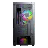 Caixa de PC Micro Tower Montech X5M (B) – Micro-ATX/Mini-ITX, 3x120mm à frente, 1x120mm atrás, suporta fontes de alimentação ATX, 2x3,5 polegadas + 4x2,5 polegadas, preto