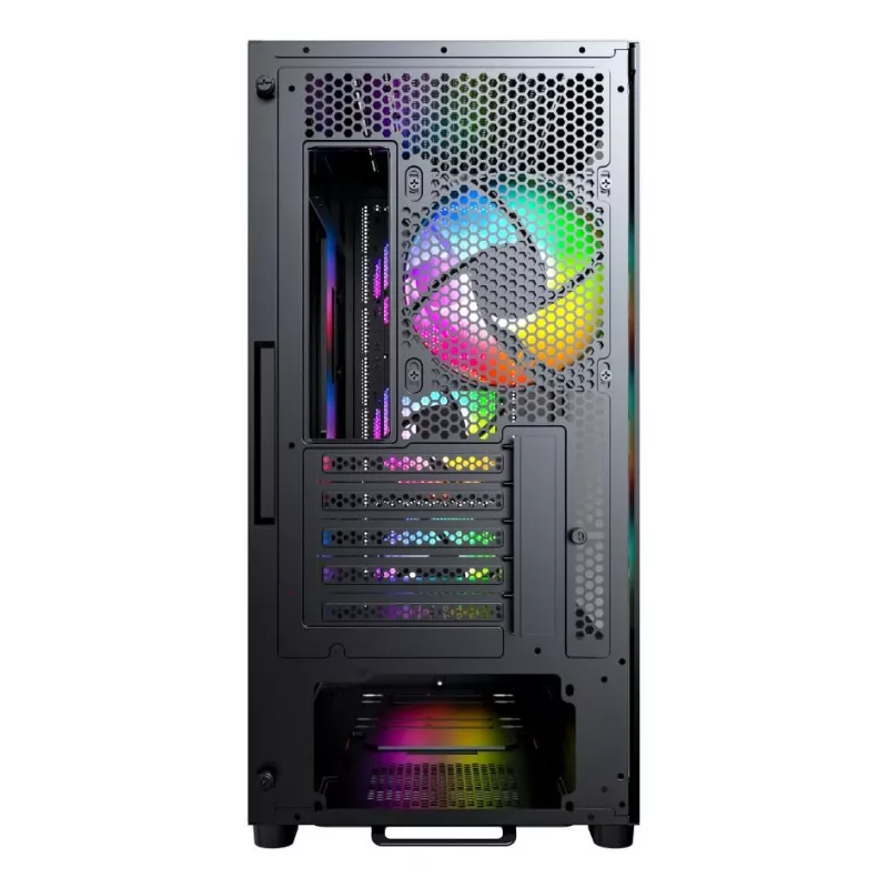 Caixa de PC Micro Tower Montech X5M (B) – Micro-ATX/Mini-ITX, 3x120mm à frente, 1x120mm atrás, suporta fontes de alimentação ATX, 2x3,5 polegadas + 4x2,5 polegadas, preto