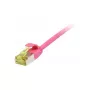 Cabo de rede RJ45, CAT6A 500 MHz, 7,5 m, magenta, U/FTP, Slimline redondo d=3,8 mm, TPE/LSZH (Superflex), AWG32, com cabo bruto Cat. 7, Synergy 21 (S217388V3)