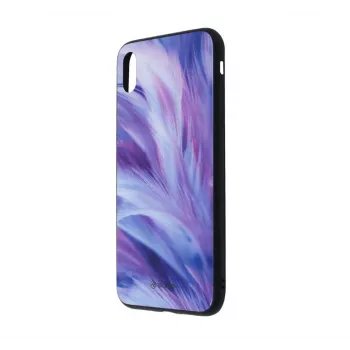 Capa para telemóvel Tellur Cover Glass Print para iPhone XS Max — capa protetora com parte traseira em vidro impresso