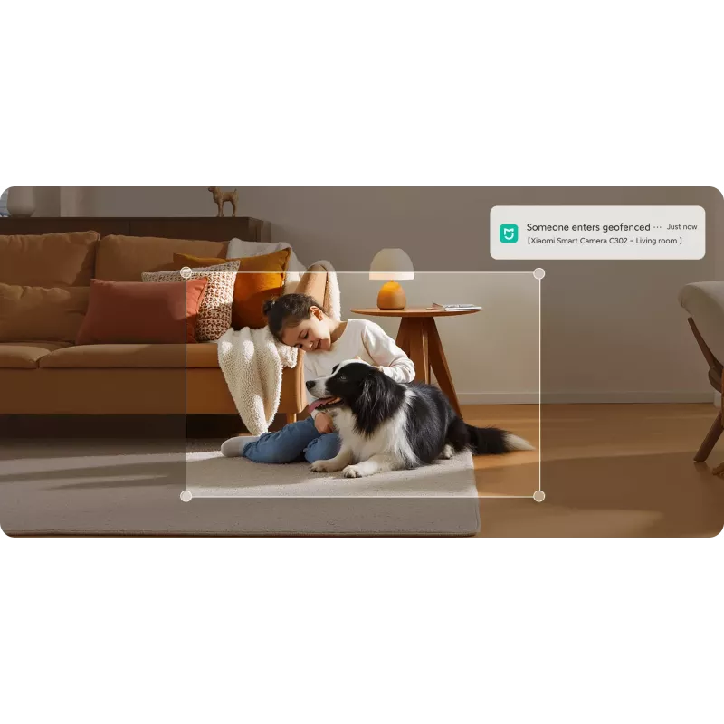Câmara inteligente Dome Xiaomi C302 — 3 MP, H.265, suporte microSD (8–256 GB)