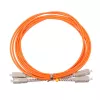 Cabo de fibra ótica Extralink EX.3692 — FTTH OM2 SC‑SC, 1 m, duplex integral, vermelho