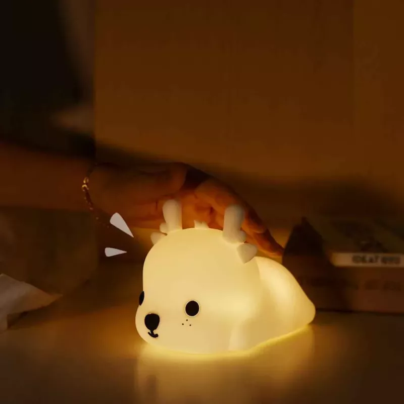 Luz noturna Tellur TLL441161 Baby Deer LED, brilho suave, candeeiro de mesa compacto