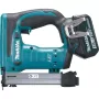 Agrafador a bateria DST221RTJ, 18 Volt, agrafador elétrico azul/preto, 2x bateria de iões de lítio 5,0 Ah, em MAKPAC tamanho 2