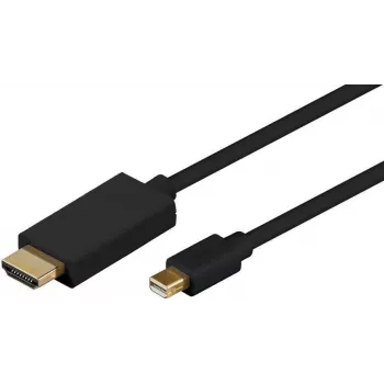 Adaptador de cabo de vídeo Microconnect MDPHDMI5B 5 m Mini DisplayPort HDMI Type-A (Standard) preto