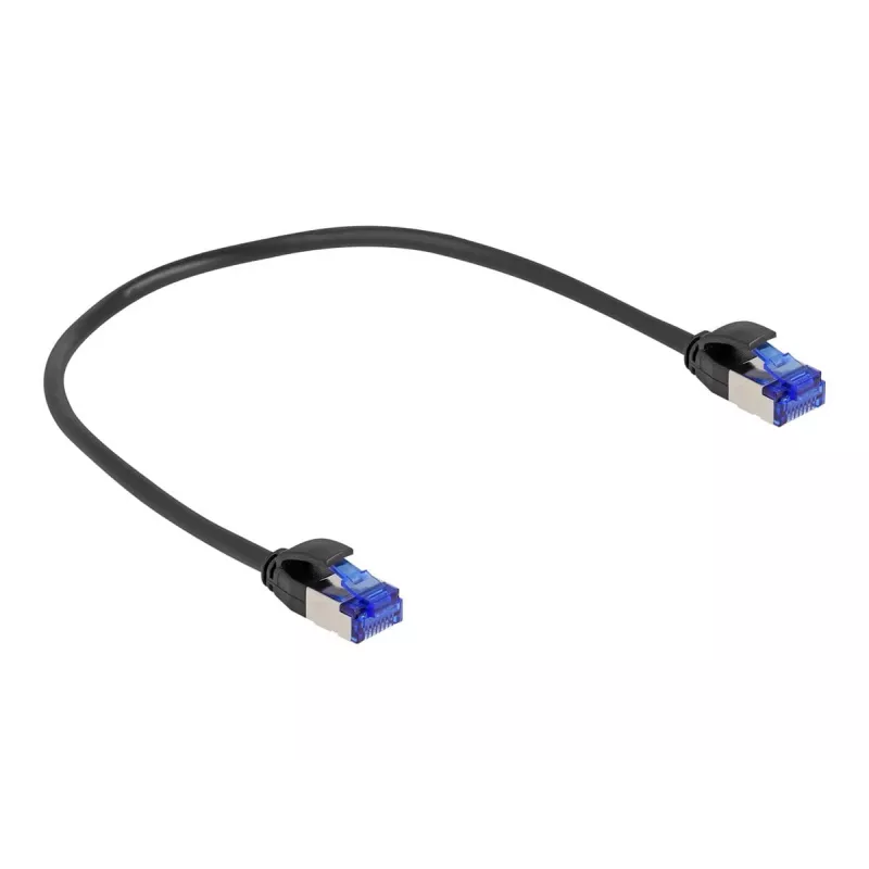Cabo de rede DeLOCK RJ45 Cat.6A S/FTP fino 0.25m preto