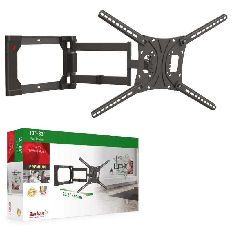 Suporte de TV Barkan Mounting Systems 4400 50 kg 2,03 m preto