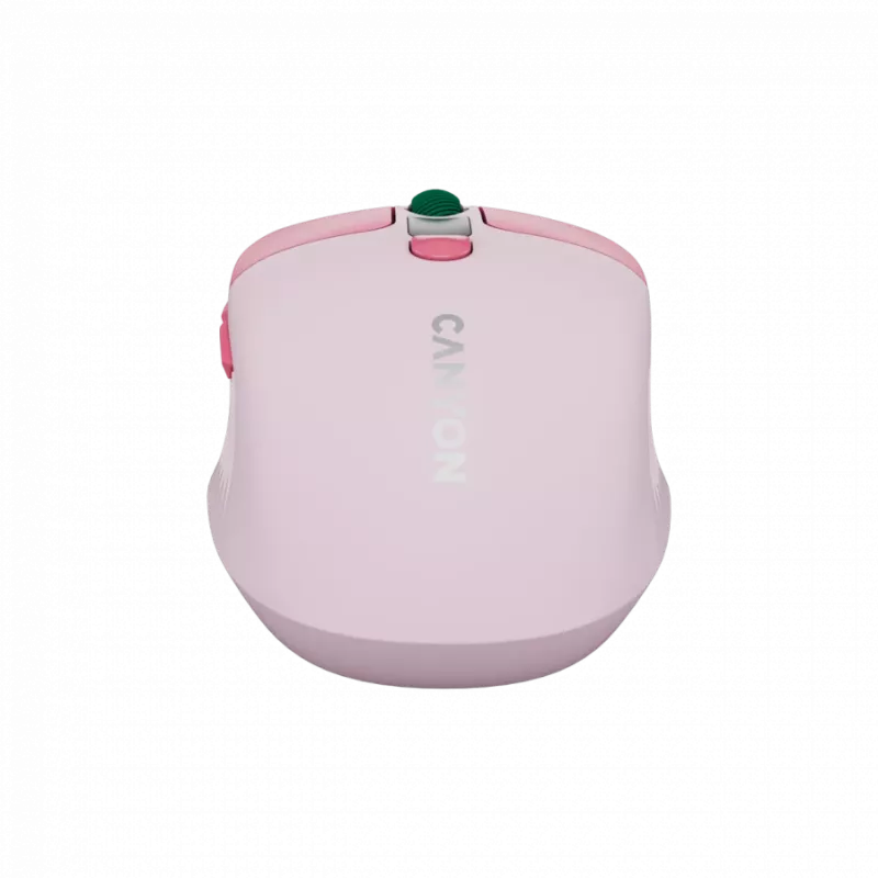 Canyon MW-26 - rato ótico sem fios 2 em 1 Bluetooth / 2,4 GHz - silencioso - rosa