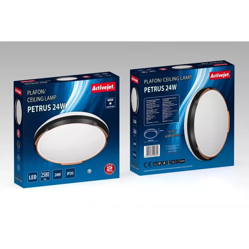 Plafonier LED Activejet AJE-PETRUS 24W
