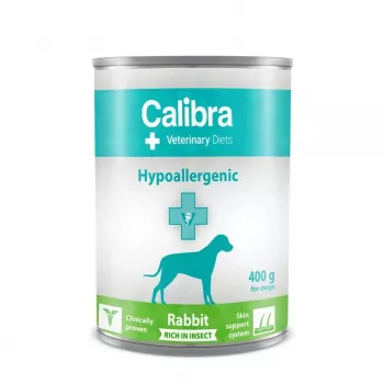 CALIBRA VD Dog Hypoallergenic coelho & inseto - comida húmida para cães - 400g