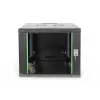 DIGITUS Professional Unique DN-19 09U-6/6-SW - armário - armário de rede - adequado para montagem na parede - preto, RAL 9005 - 9U - 48,3 cm (19) (DN-19 09U-6/6-SW)