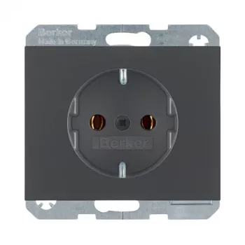 Tomada Type F berker 47157006, 16 A, 250 V, antracite, caixa de termoplástico