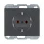 Tomada tipo F berker 47157006, 16 A, 250 V, antracite, caixa de termoplástico