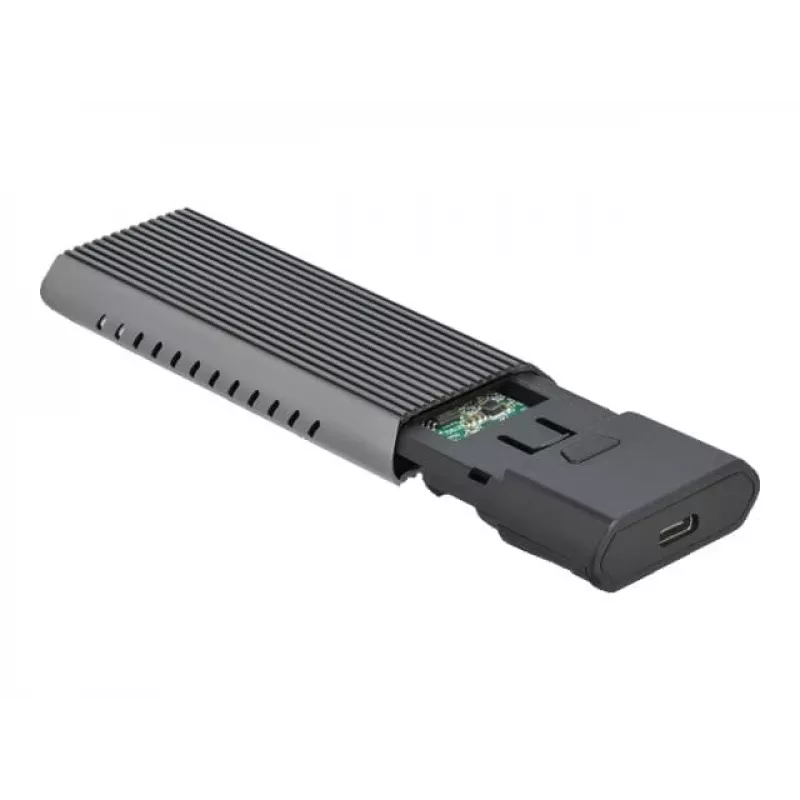 Caixa externa USB Type-C combo DeLOCK para SSD M.2 NVMe PCIe ou SATA - Caixa de armazenamento - M.2 - Cartão M.2 NVMe / SATA 10Gb/s - USB 3,2 (Gen 2) (4263