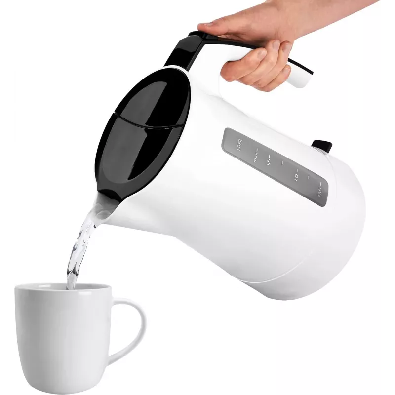 Chaleira elétrica Melitta Enjoy Aqua 1,7 L 2400 W preto branco