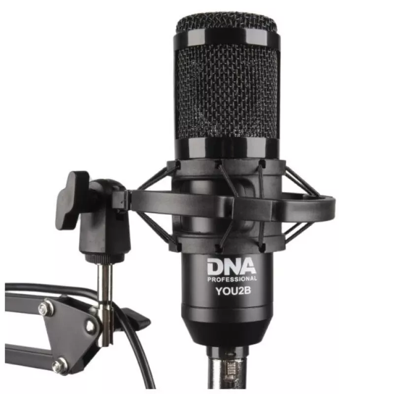 Kit de microfone Bitmat DNA YOU2B — microfone, interface de áudio, suporte e cabo