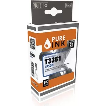 PURE INK EPST3351BK PI EPSON T3351 XP tinta preta HC reconstruída 530 páginas chip 12,2ml - Compatível - preto