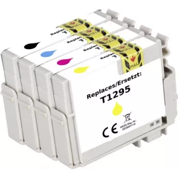 Pack combinado de tinta Renkforce substitui Epson T1295 (C13T129540) compatível preto, ciano, magenta, amarelo RF-I-T1291-4BKCMY4PK RF-5718864 (RF-5718864)