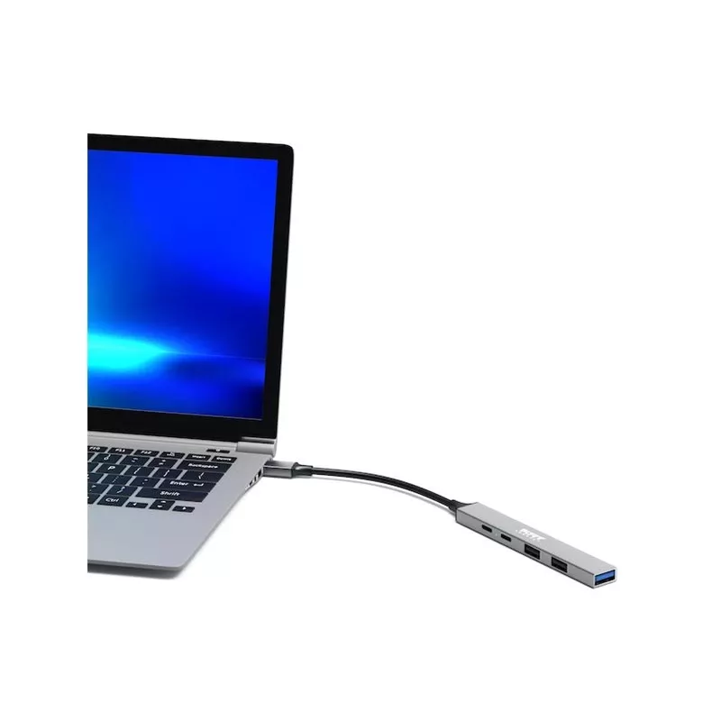 Hub USB Port Designs 900163 Type-C 5000 Mbit/s prateado