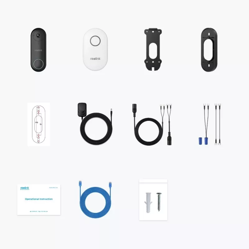 Campainha de vídeo Reolink D340W 5MP WLAN deteção de pessoas áudio bidirecional