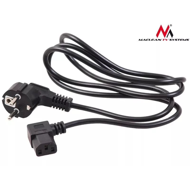 Cabo de alimentação com ficha angular de 3 pinos 3M MCTV EU-803
