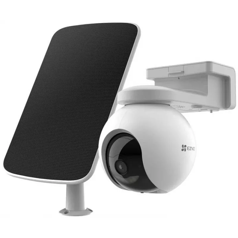 Câmara de vigilância IP EZVIZ HB8 4MP (2560×1440), exterior, PTZ, Wi-Fi, bateria/DC, painel solar incluído