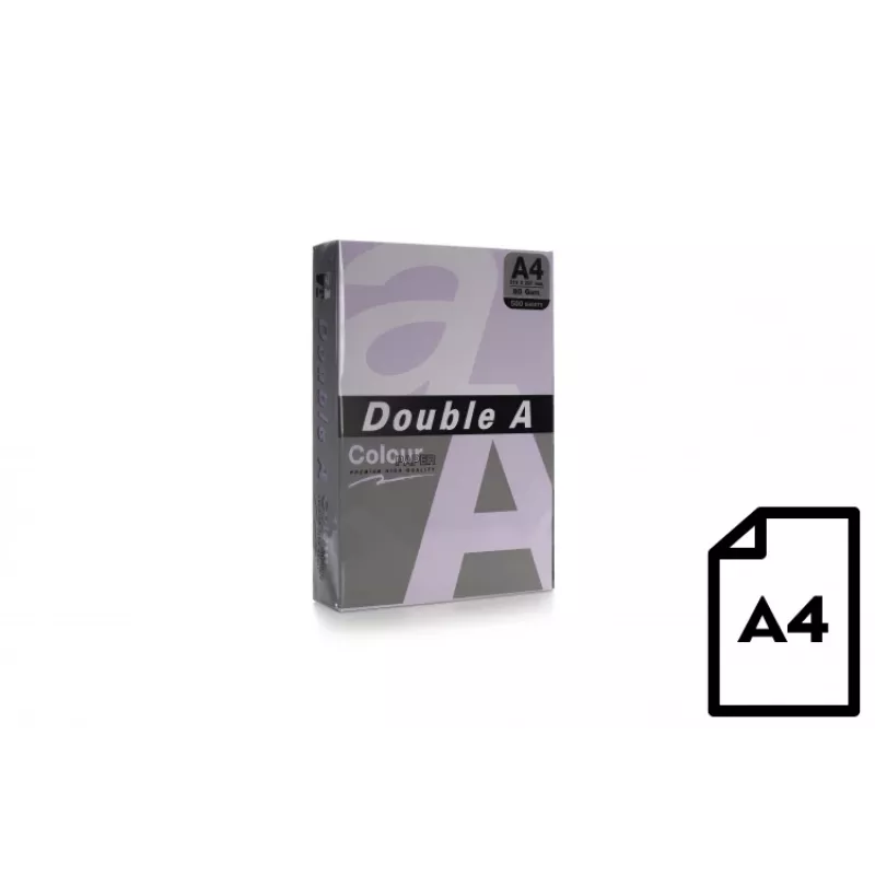 Papel colorido Double A, 80g, A4, 500 folhas, lavanda
