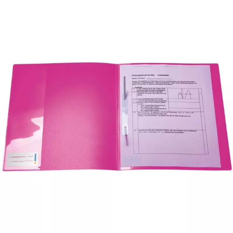 Dossier de arquivo convencional Herma 19638 polipropileno PP rosa A4