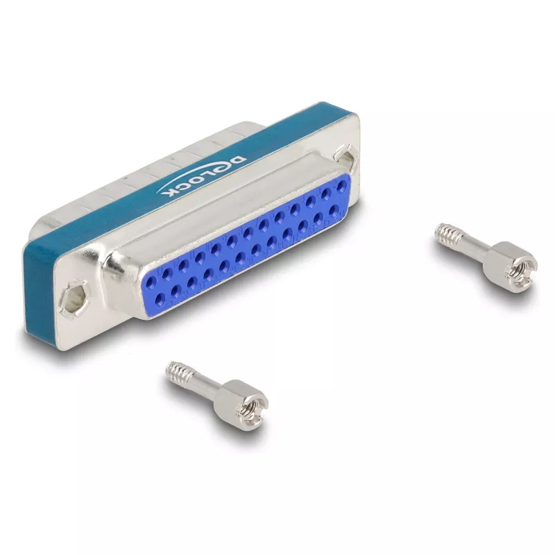 Filtro de supressão RF/EMI DeLOCK D-Sub 25 pinos macho para fêmea passa-baixo indutivo