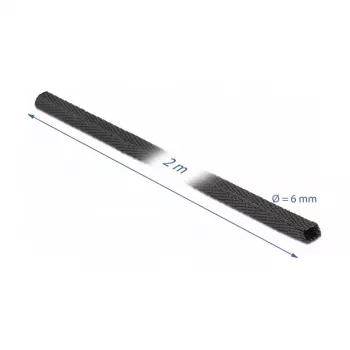 Tubo termorretrátil DeLOCK 20791 2 m x 6 mm preto