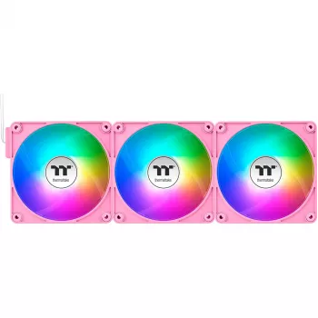 Ventoinhas de caixa Thermaltake CT120 EX ARGB 120mm rosa pack de 3