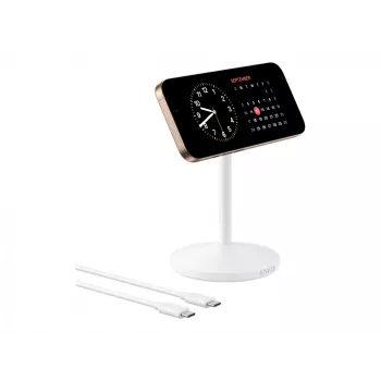 Auscultadores Anker MagGo branco USB sem fios carregamento rápido interior