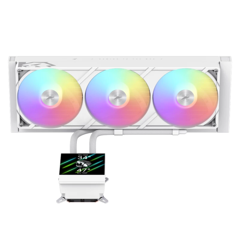Refrigeração líquida para CPU Gamemax | GLACIER 360 LCD WH | Intel, AMD