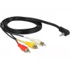 Adaptador de cabo de vídeo DeLOCK 84504 1,5 m 3,5 mm 3 x RCA preto