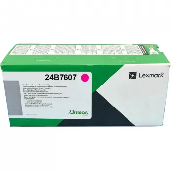 Cartucho de toner Lexmark 24B7607 magenta, original, alcance 12.000 páginas, 1 unidade