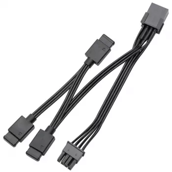 EK Water Blocks EK-Loop OmniLink D-RGB cabo divisor de sinal de 3 vias, 10 cm, preto