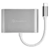 Adaptador de vídeo externo SILVERSTONE EP16 USB-C 3.1 com saídas HDMI e VGA
