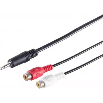 Cabo de áudio ShiverPeaks 30771-1.5 — 3,5 mm estéreo para 2 RCA (1,5 m)